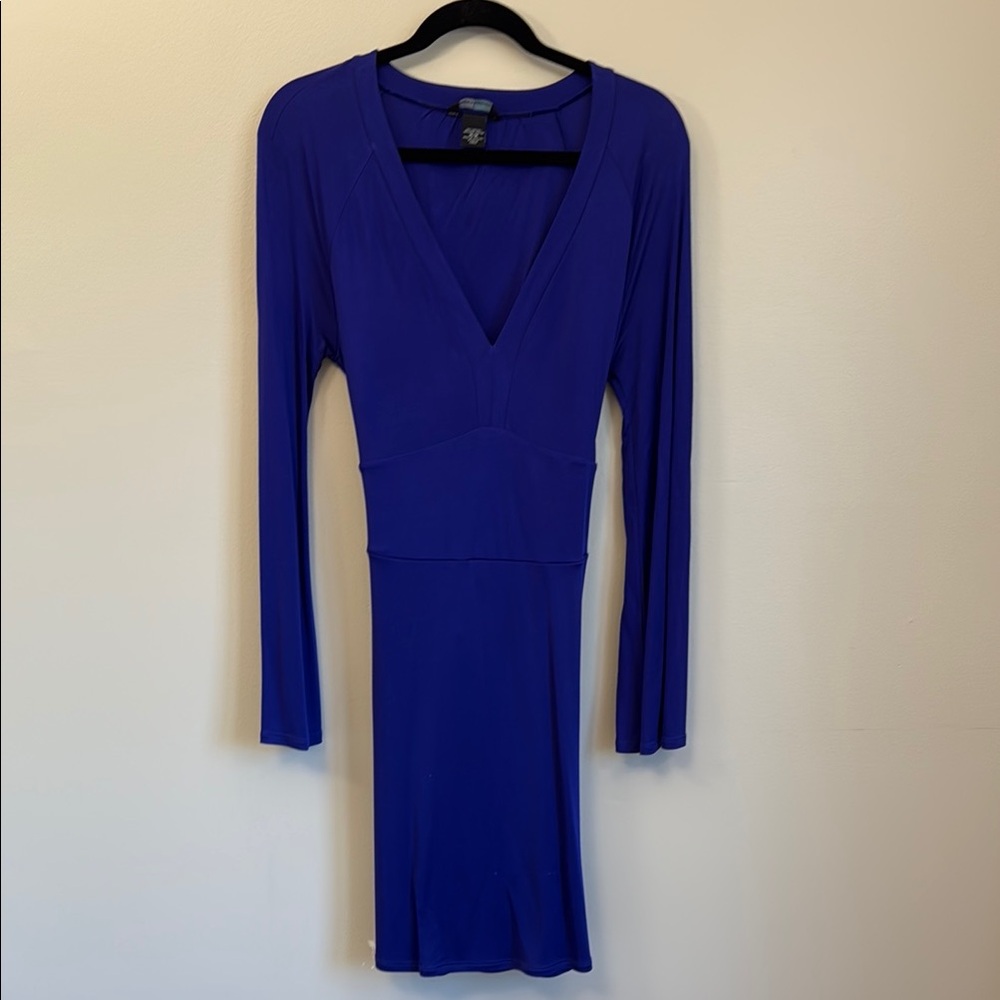 Moda International Purple V-Neck Bodycon Dress